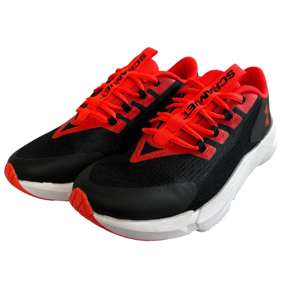 Under Armour Boys Scramjet 5 Black and Orange Running Shoes - NEW